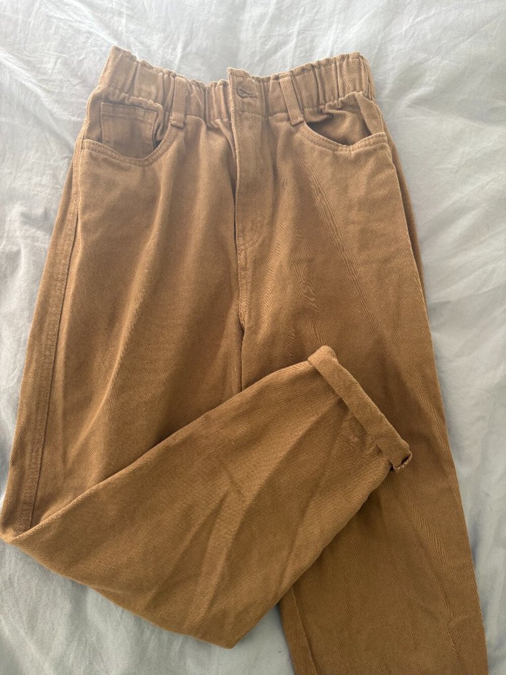 H&M high and elastic waisted green pants | Size 2